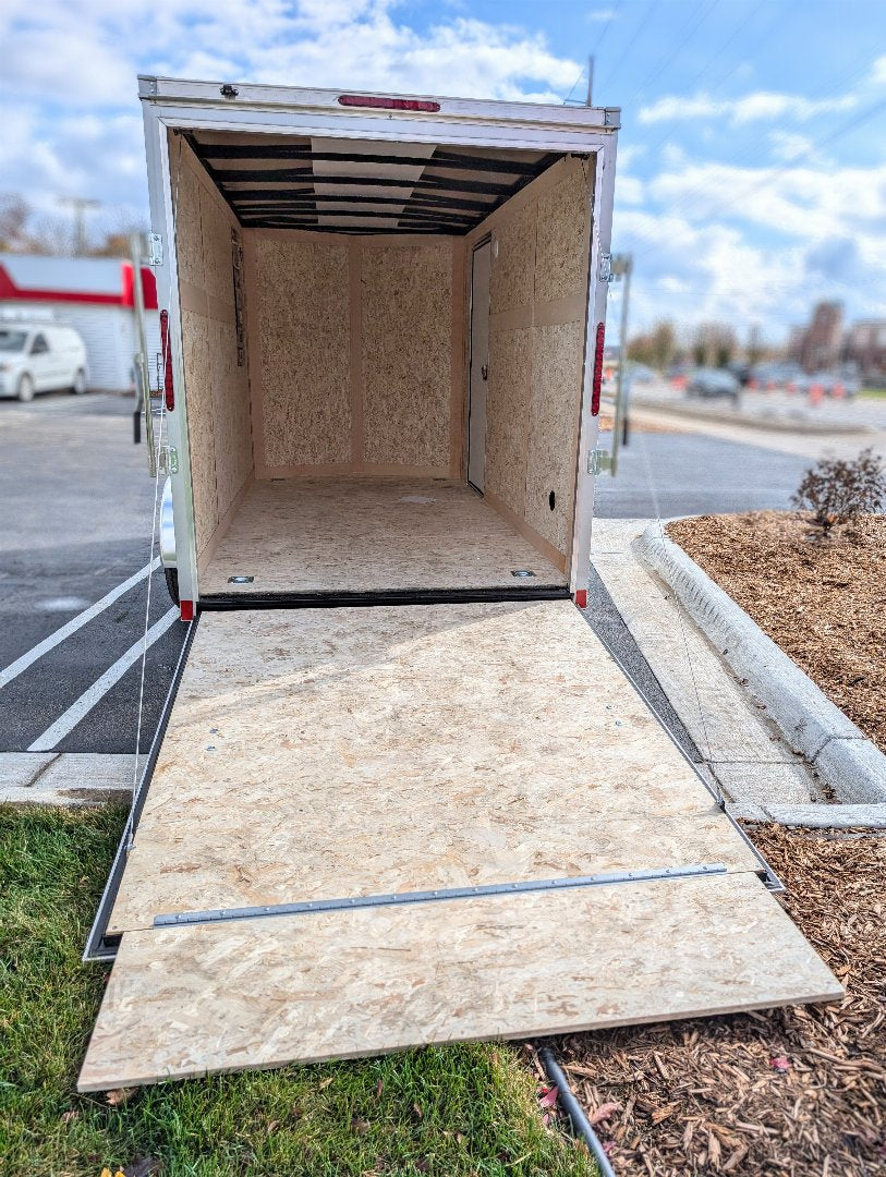 American Hauler 6x12 Enclosed Cargo Trailer w Ramp Door - Silver- Stock# 21831