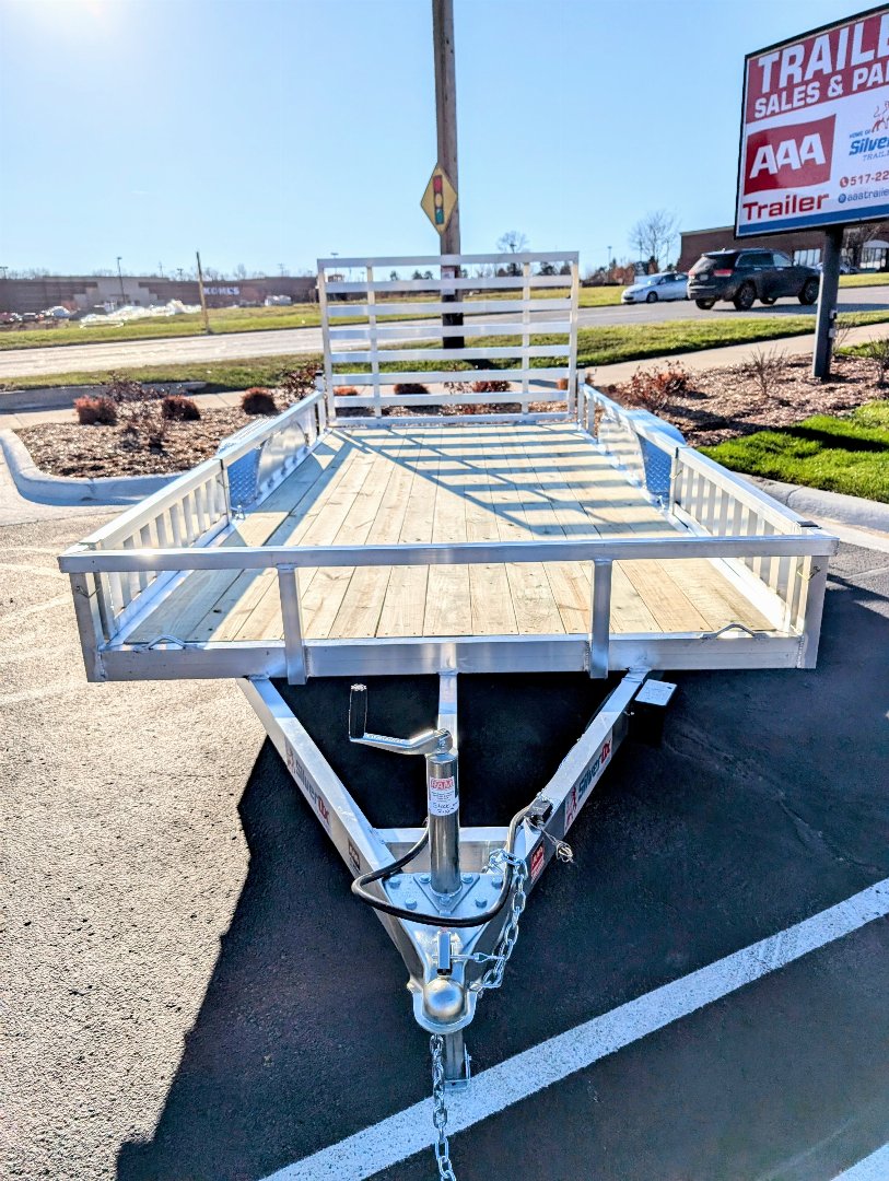 Silver Ox 7x16 Tandem Axle Aluminum Utility Trailer with Side Ramps