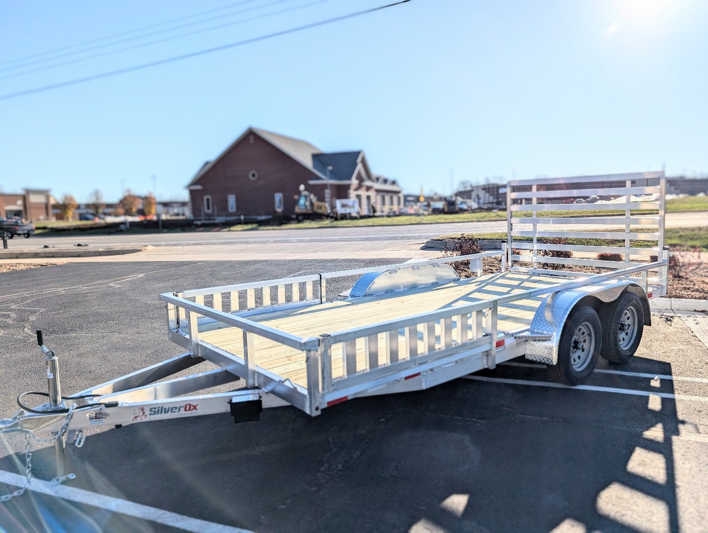 Silver Ox 7x16 Tandem Axle Aluminum Utility Trailer with Side Ramps