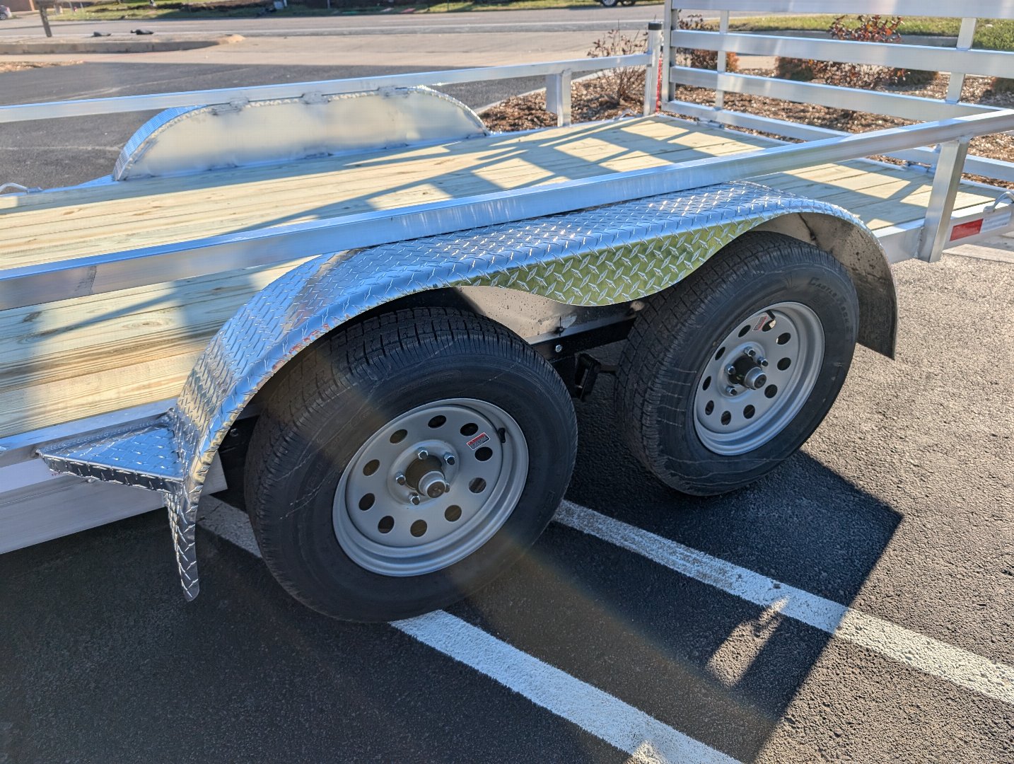 Silver Ox 7x16 Tandem Axle Aluminum Utility Trailer with Side Ramps