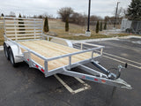 Silver Ox 7x14 Tandem Axle Aluminum Utility Trailer with Deluxe Heavy Duty Package