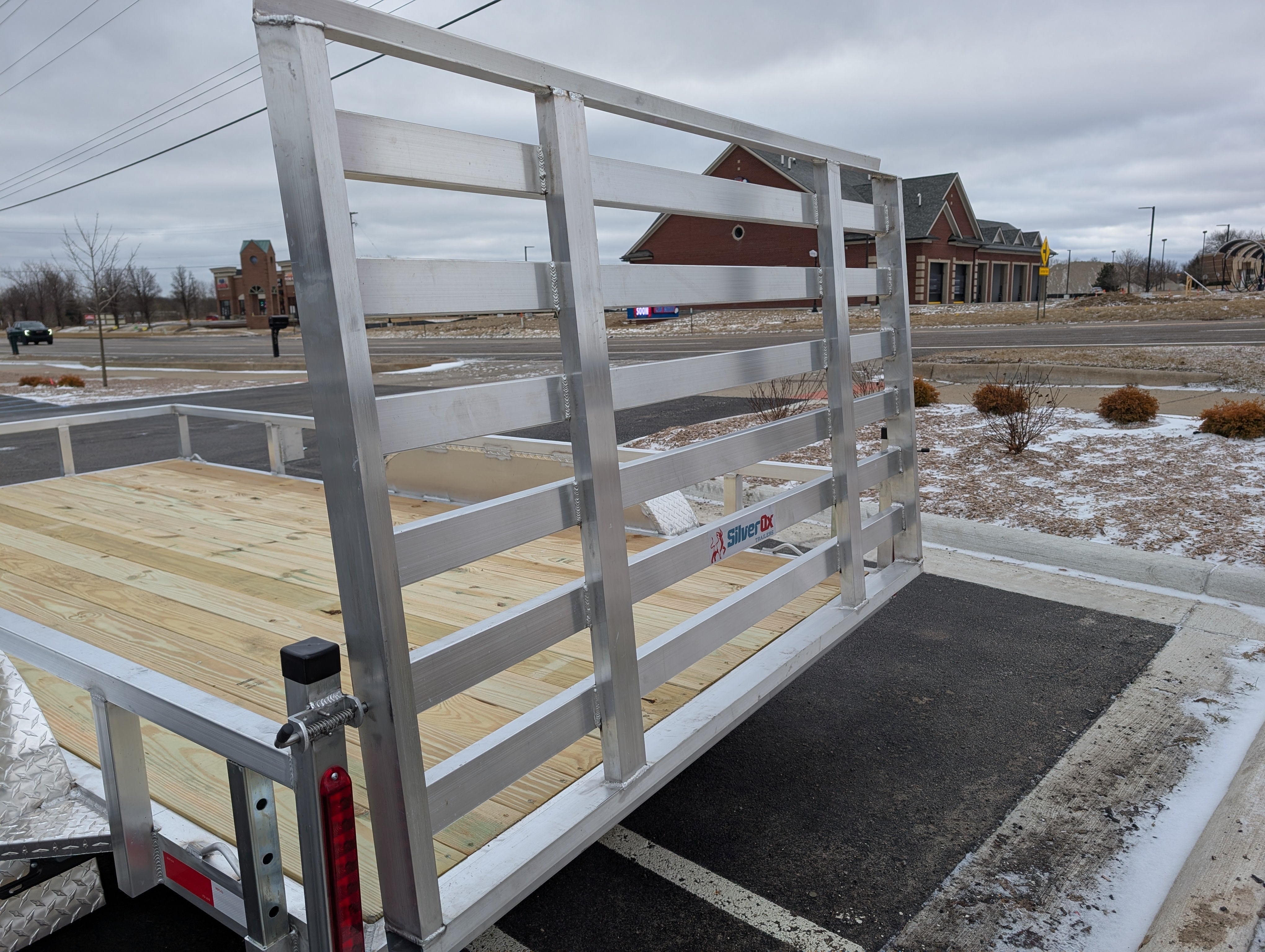 Silver Ox 7x14 Tandem Axle Aluminum Utility Trailer with Deluxe Heavy Duty Package