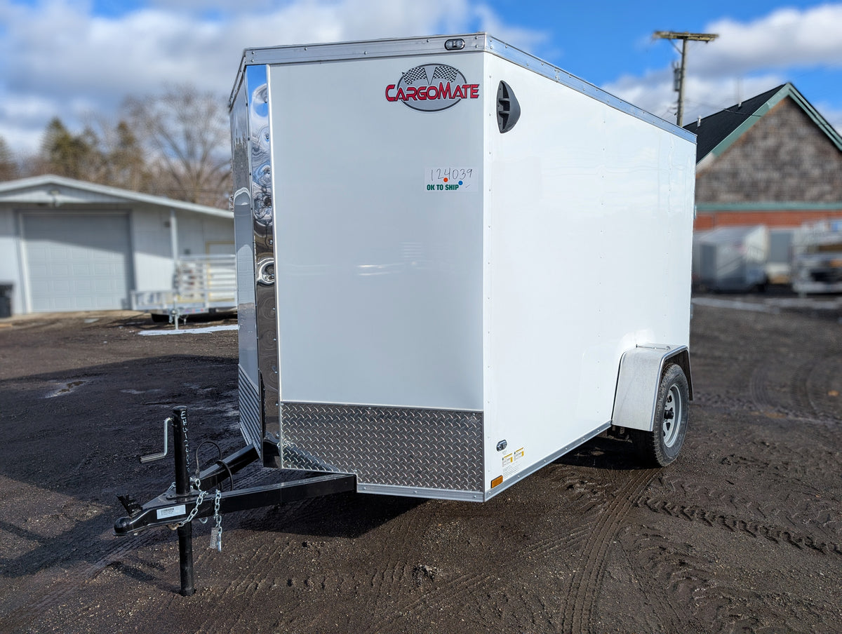 CARGO MATE 6x10 V Nose With Ramp Door Cargo / Enclosed Trailer -Stock# 124039