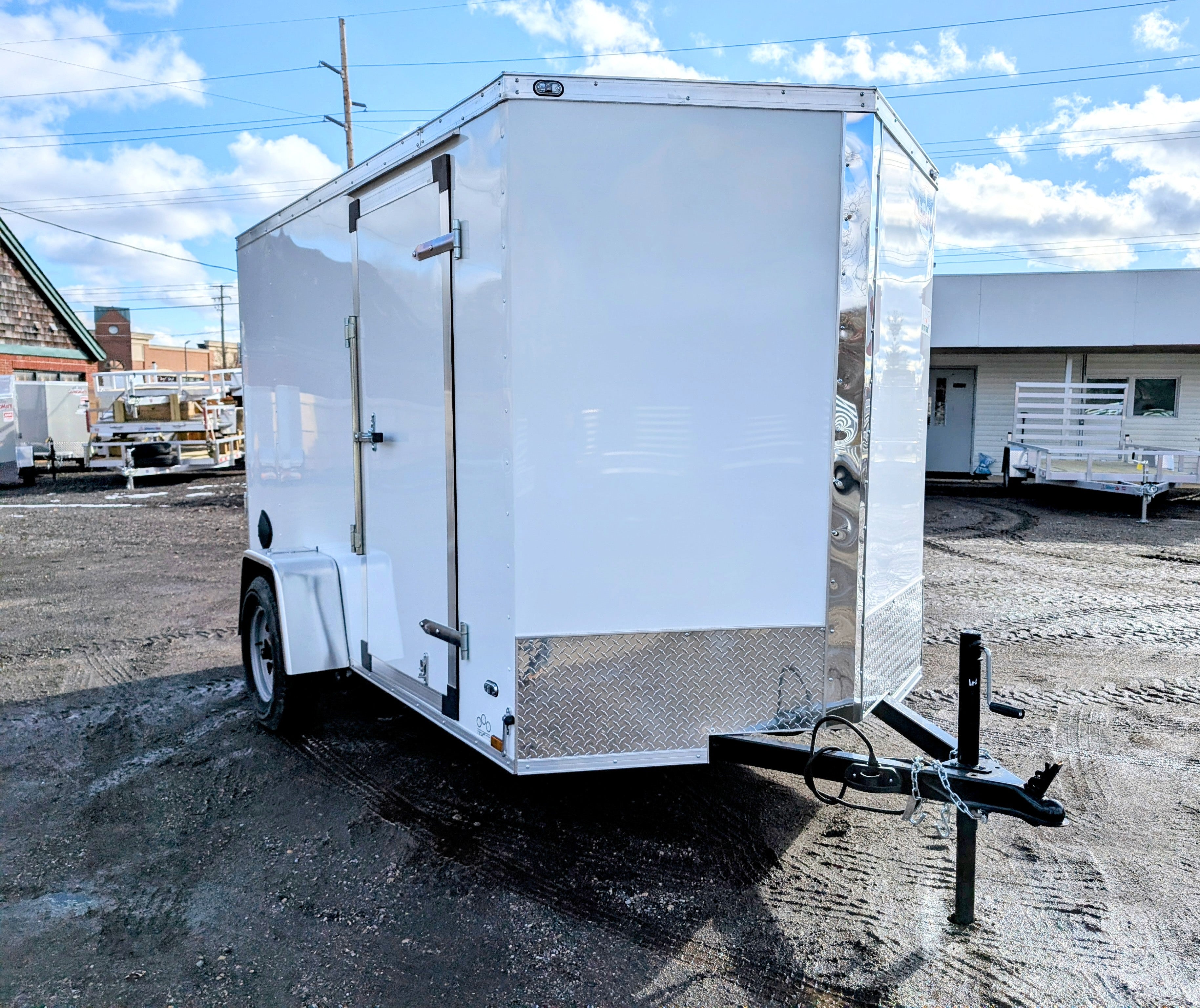 CARGO MATE 6x10 V Nose With Ramp Door Cargo / Enclosed Trailer -Stock# 124039