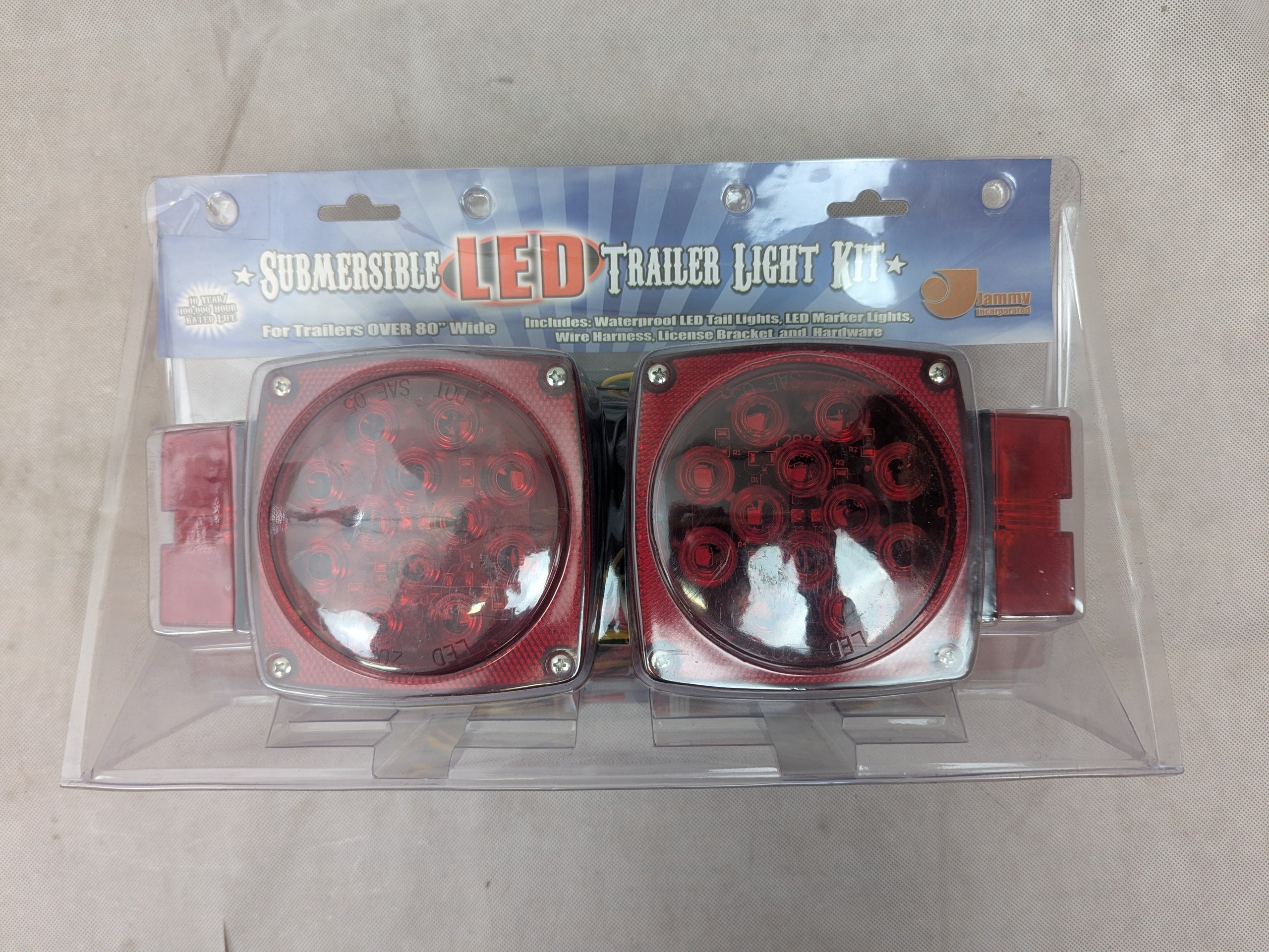 Jammy Universal LED Submersible/Marine & Boat Trailer Light Kit for Under 80" Trailers