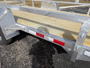 Silver Ox 6x12 Single Axle Aluminum Utility Trailer with Bi Fold Gate