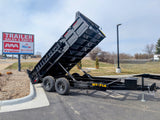 Griffin 7X14 Tandem Dump Trailer with Tarp Kit, Battery Charger, Drop Leg Jack