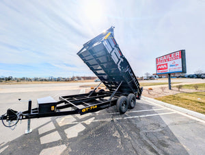 Griffin 7X14 Tandem Dump Trailer with Tarp Kit, Battery Charger, Drop Leg Jack