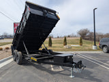 Griffin 7X14 Tandem Dump Trailer with Tarp Kit, Battery Charger, Drop Leg Jack