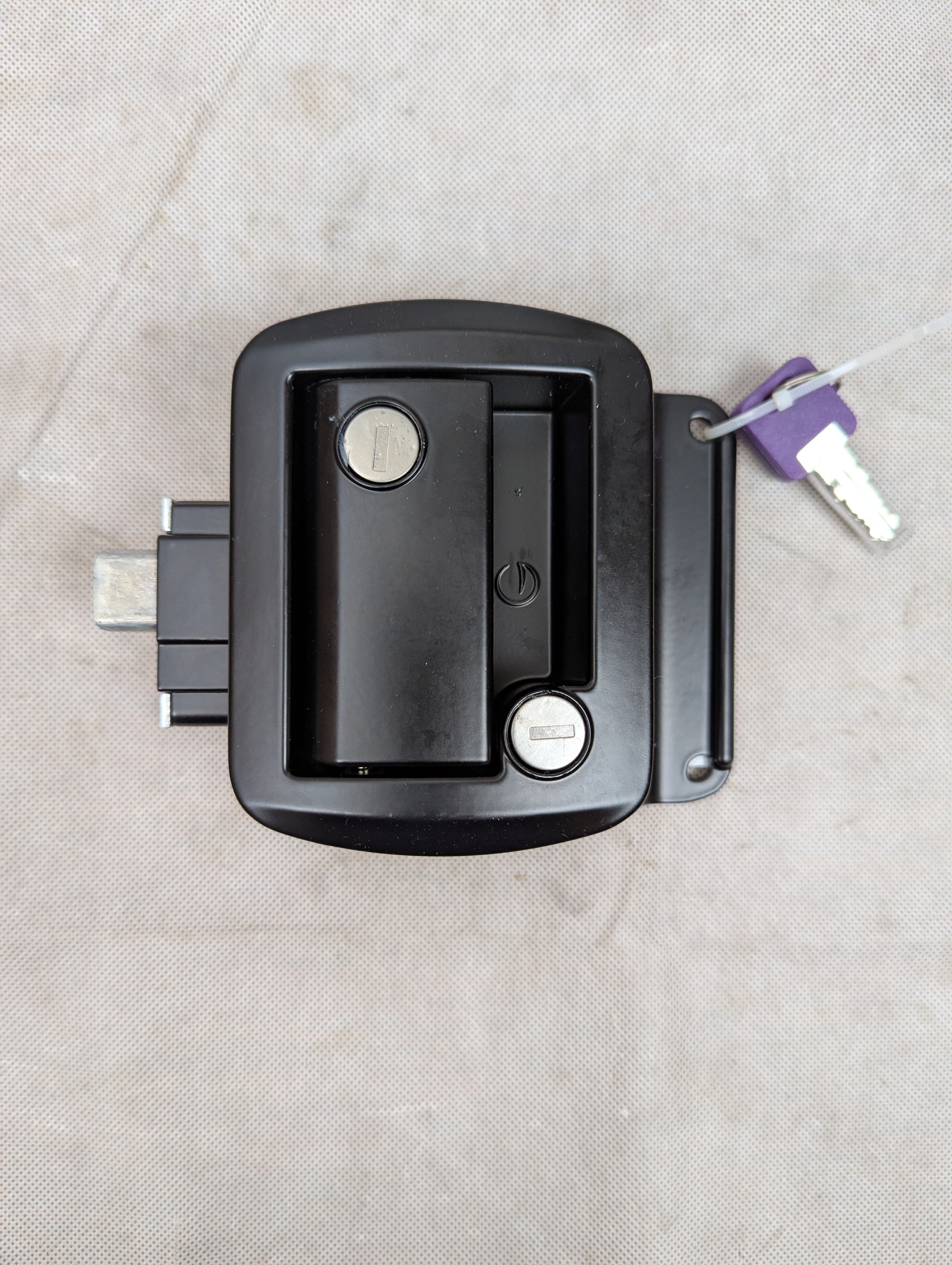 Global Link Black Aluminum RV Entry Door Lock Kit - Secure & Weatherproof Upgrade