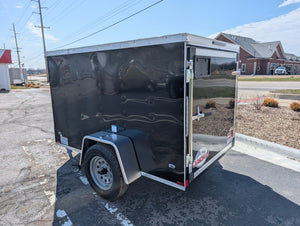 Cargo Mate E Series 5x8 Cargo Trailer w Swing Door - Black - Stock# 124056
