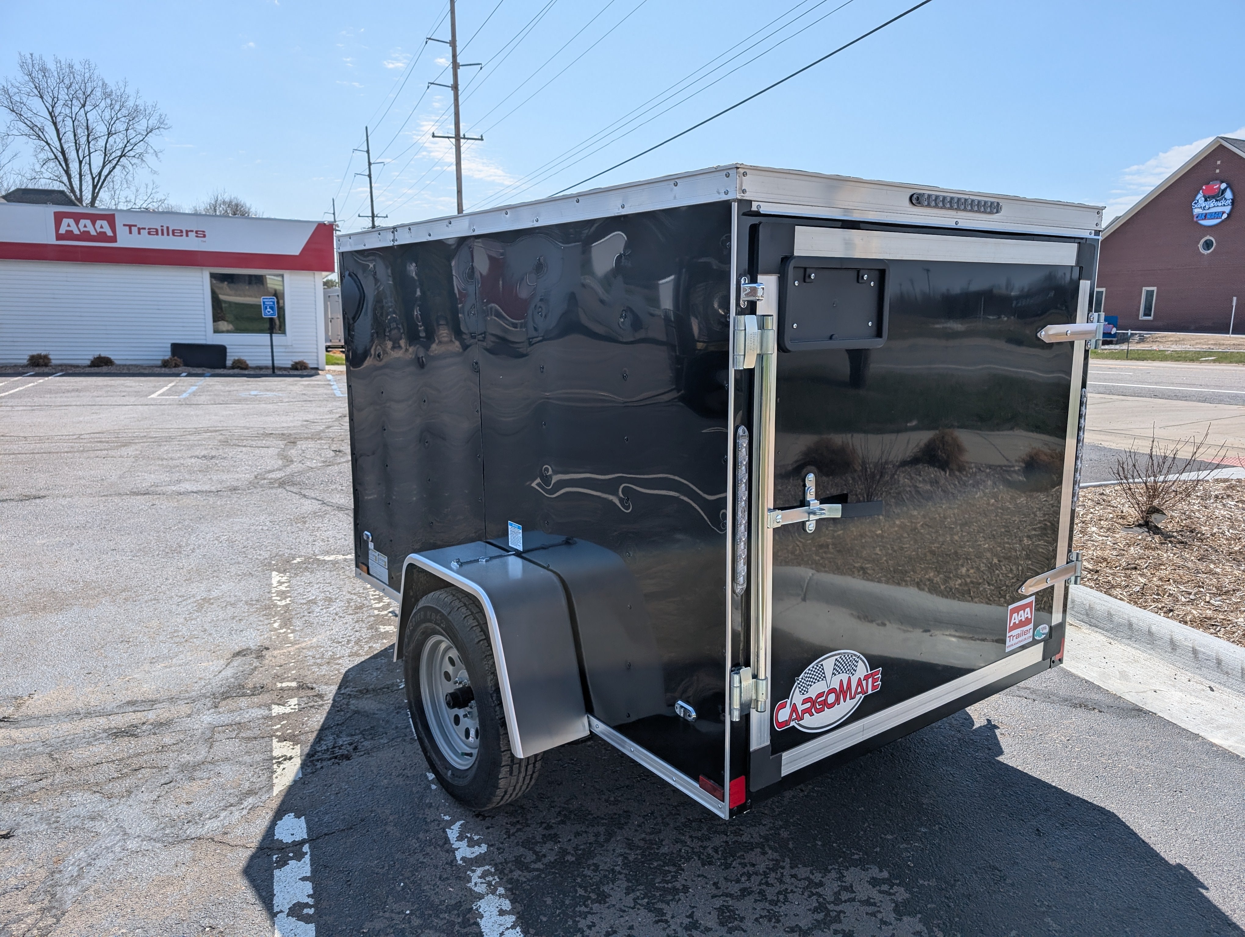 Cargo Mate SSV 5x8 Cargo Trailer w Swing Door - Black - Stock# 124056