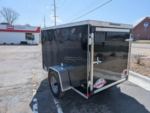 Cargo Mate E Series 5x8 Cargo Trailer w Swing Door - Black - Stock# 124056