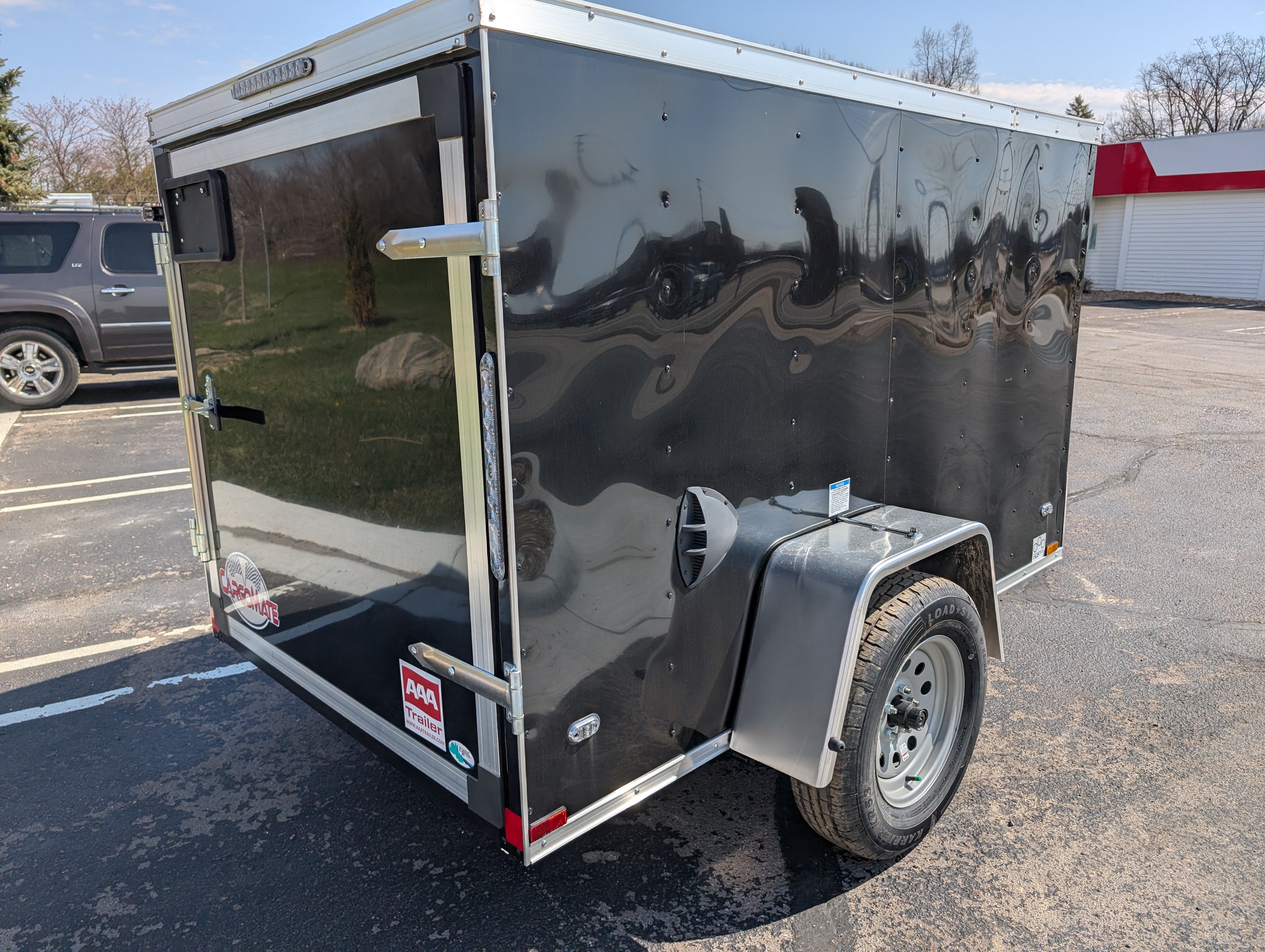 Cargo Mate SSV 5x8 Cargo Trailer w Swing Door - Black - Stock# 124056