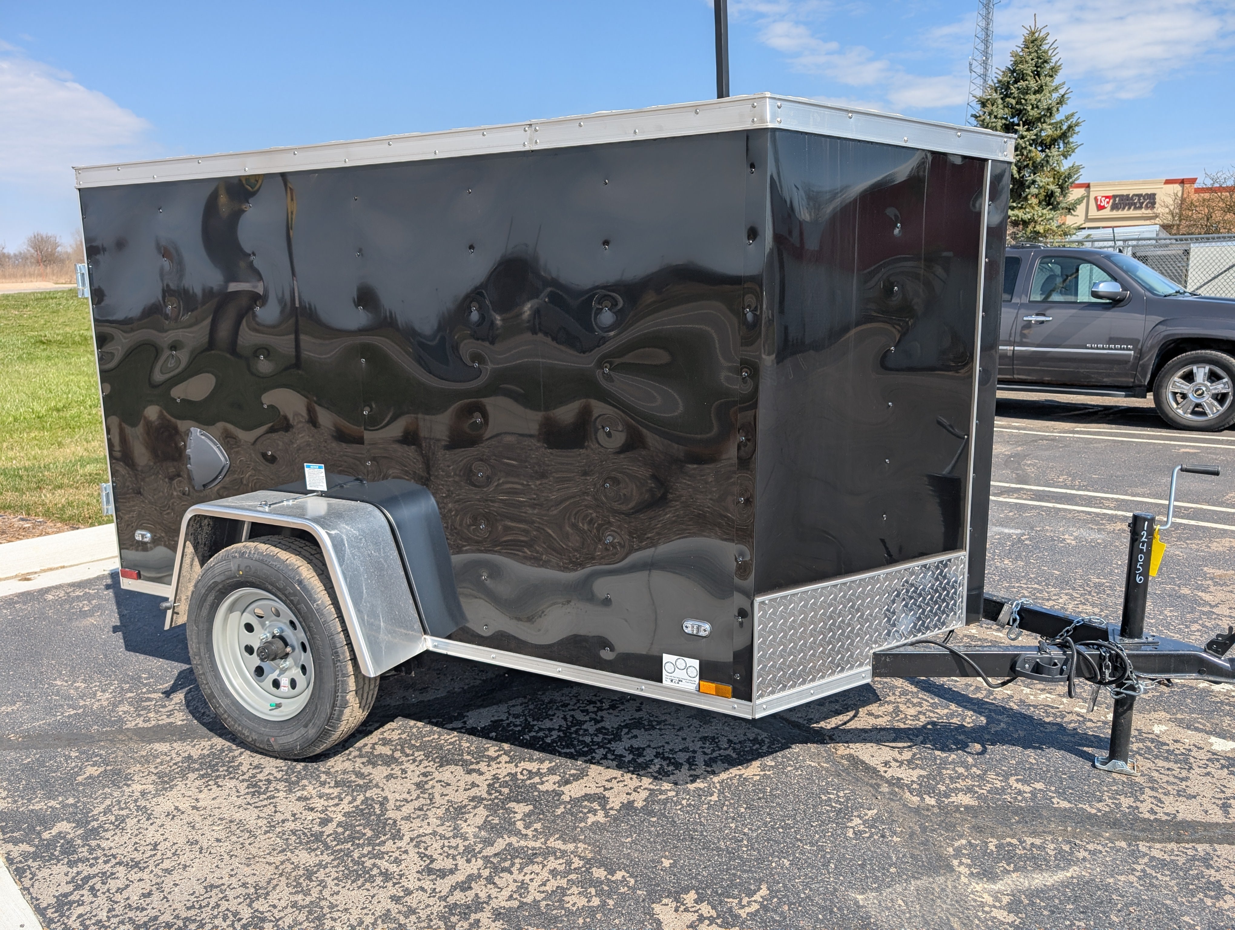 Cargo Mate SSV 5x8 Cargo Trailer w Swing Door - Black - Stock# 124056