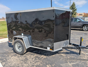 Cargo Mate E Series 5x8 Cargo Trailer w Swing Door - Black - Stock# 124056