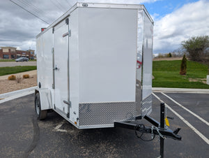 Cargo Mate 6x10 V Nose With Ramp Door Cargo / Enclosed Trailer -Stock# 124039