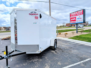 Cargo Mate 6x10 V Nose With Ramp Door Cargo / Enclosed Trailer -Stock# 124039