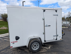 Cargo Mate 6x10 V Nose With Ramp Door Cargo / Enclosed Trailer -Stock# 124039