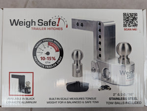 Weigh Safe Adjustable Trailer Hitch Ball Mount - 6