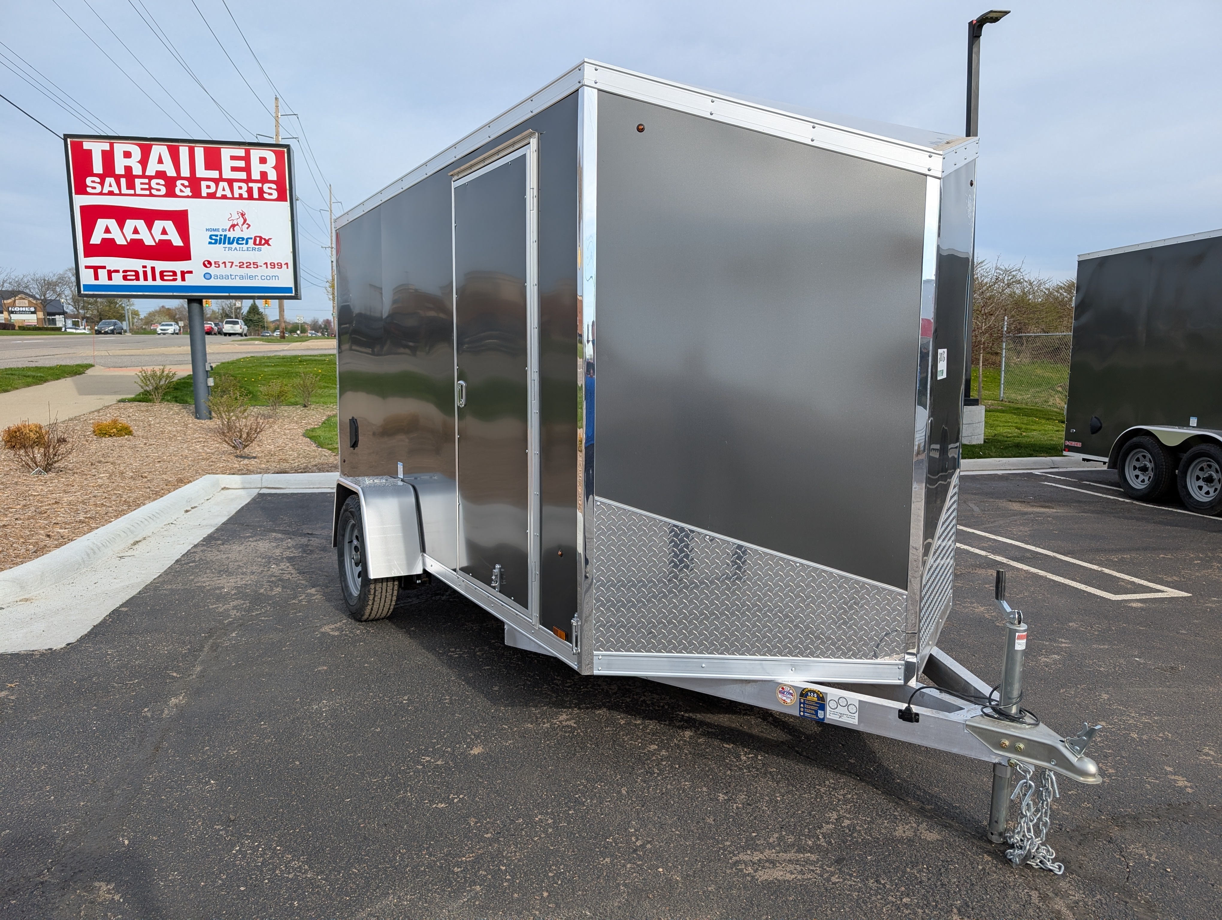 Amerilite Aluminum 6x12 V Nose With Ramp Door Cargo / Enclosed Trailer -Stock# 200182
