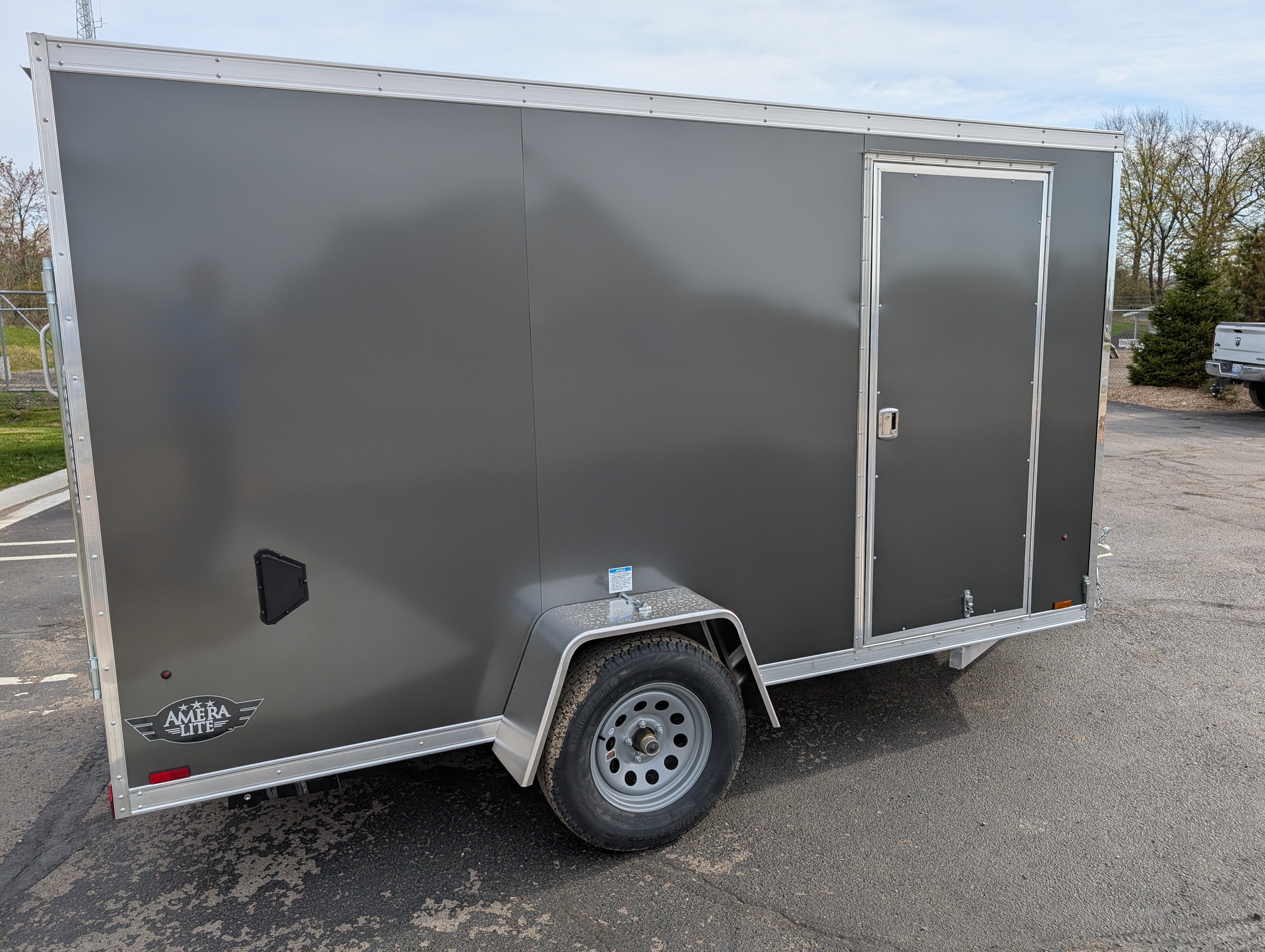 Amerilite Aluminum 6x12 V Nose With Ramp Door Cargo / Enclosed Trailer -Stock# 200182