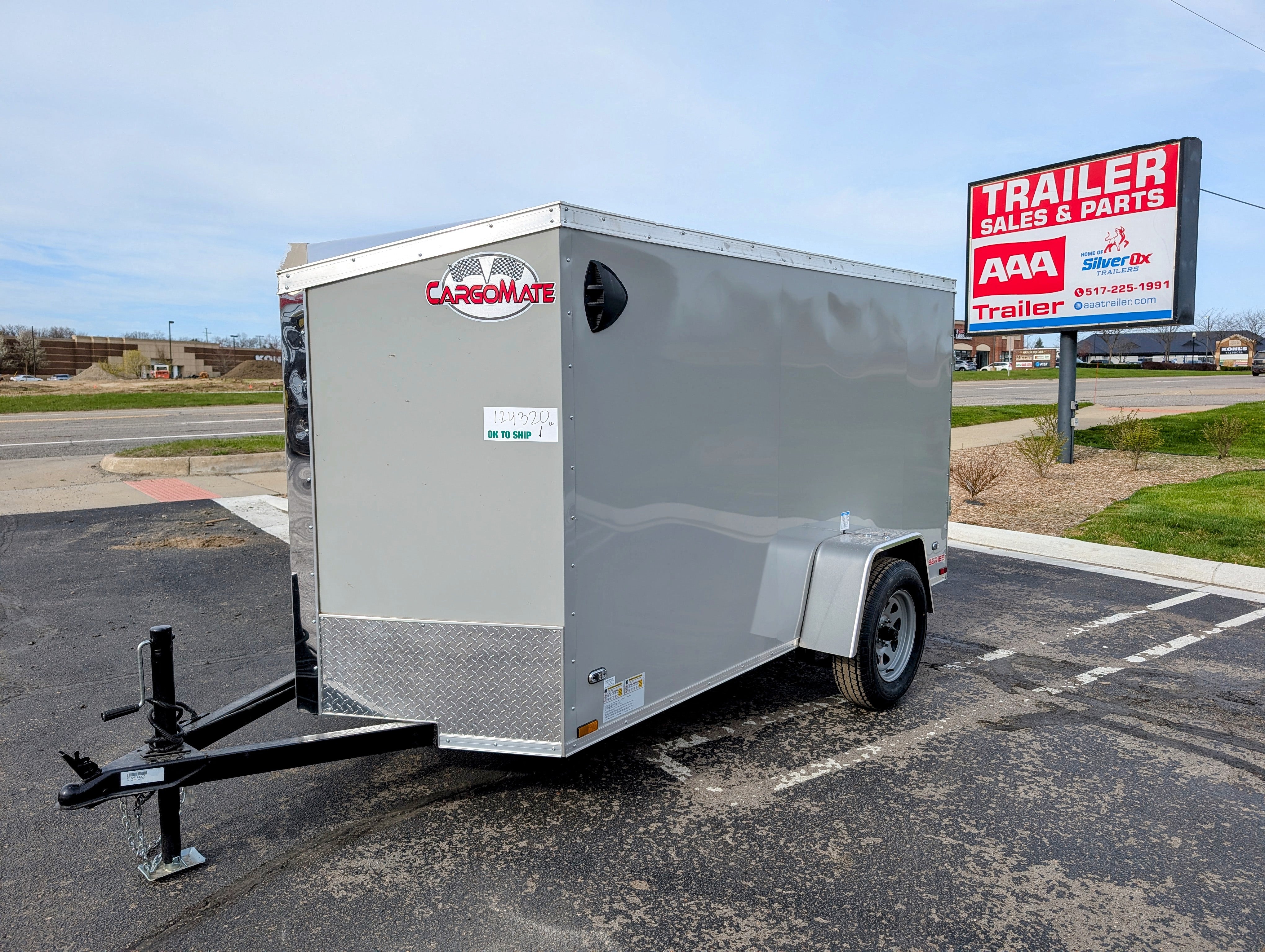 Cargo Mate 5x10 E Series Enclosed Cargo Trailer w Swing Door & Side Door Stock 124320