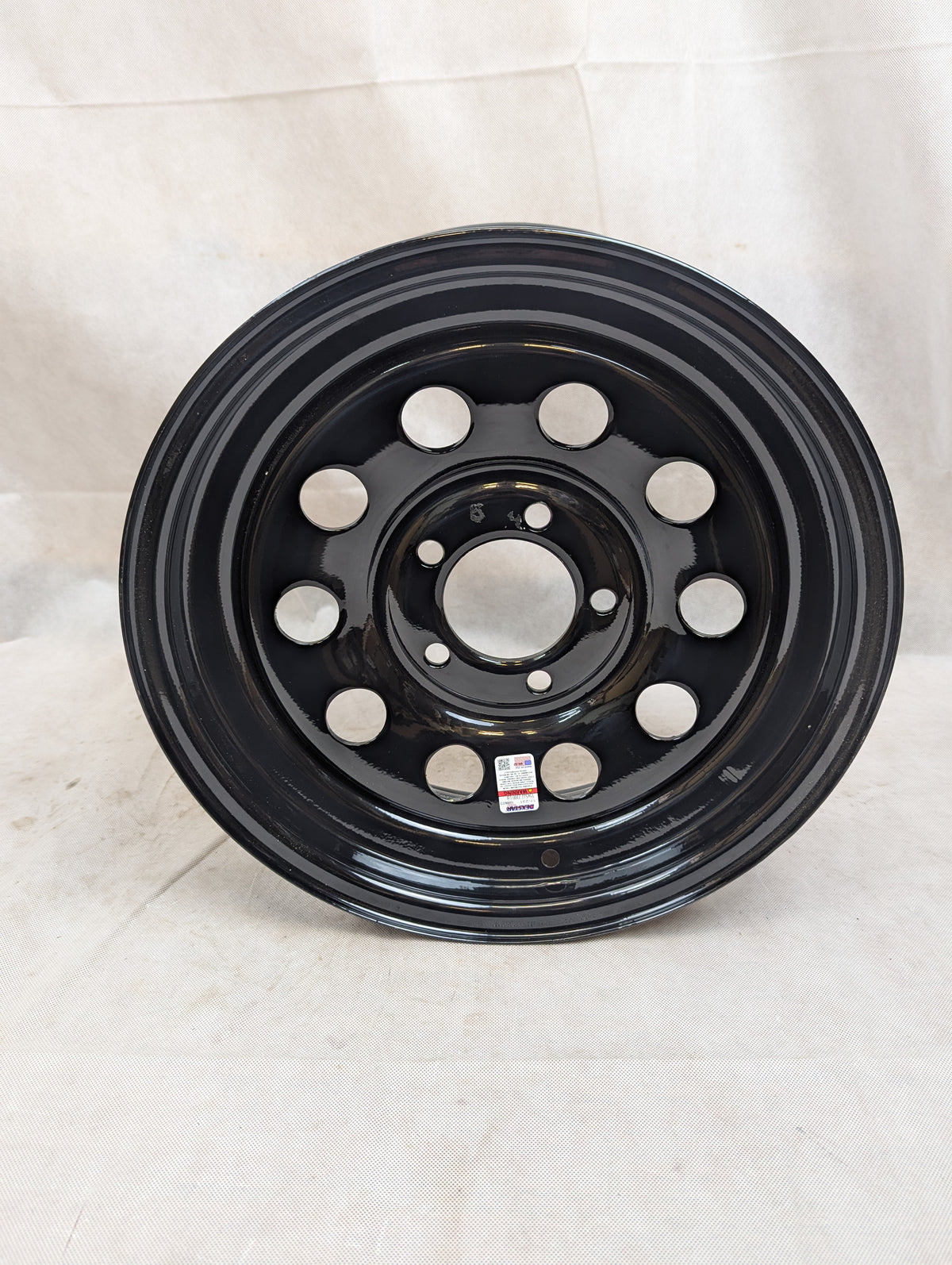 Dexstar 15" x 5" Trailer Wheel 5 Lug on 4.5" Bolt Pattern Black Mod Rim