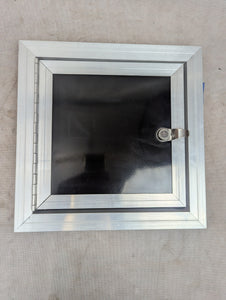 Fuel Door for Cargo Trailer - Aluminum with Key