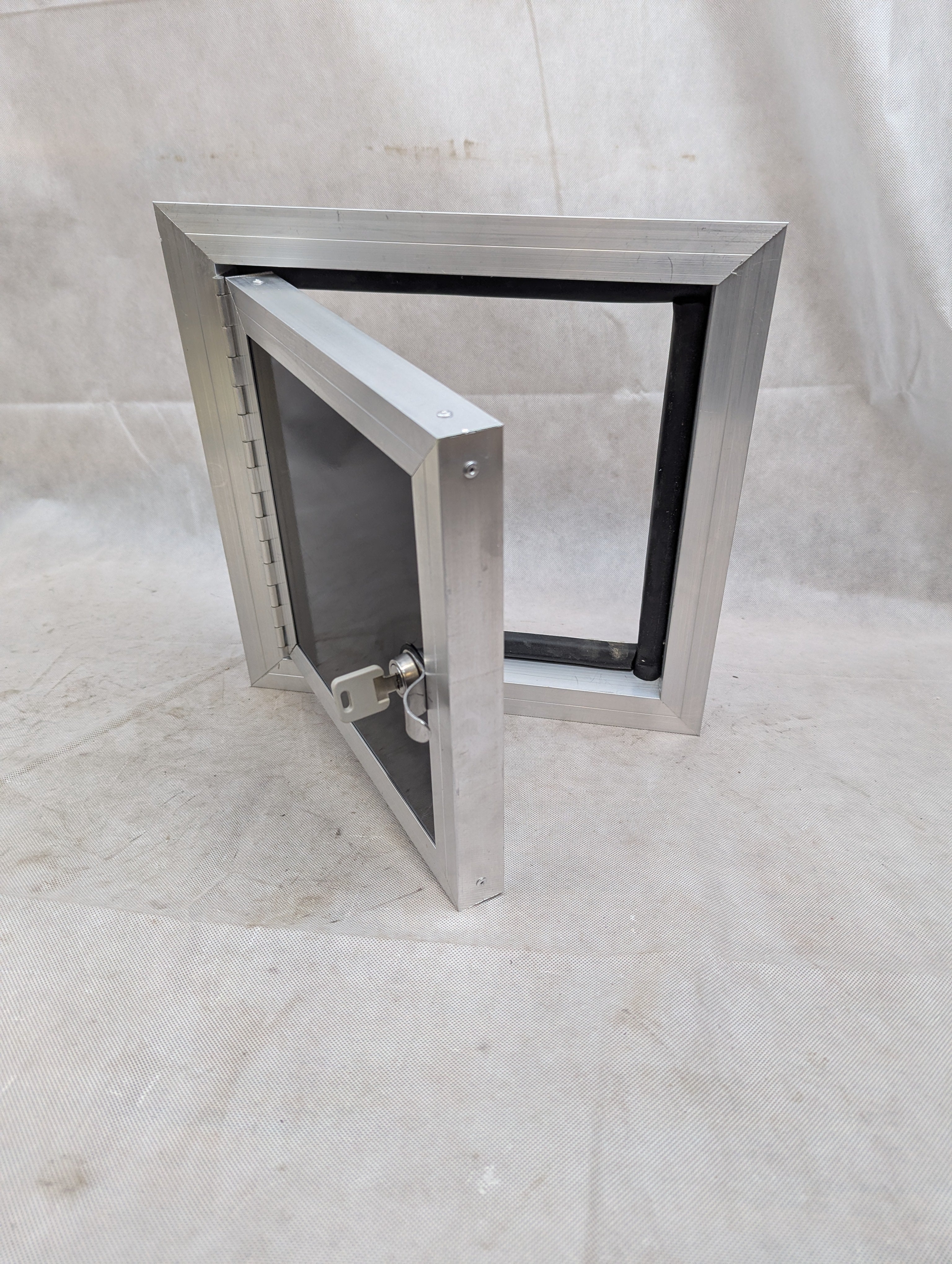 Fuel Door for Cargo Trailer - Aluminum with Key