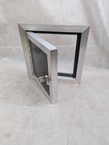 Fuel Door for Cargo Trailer - Aluminum with Key