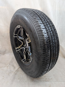 Tamarack ST225/75R15 Trailer Tire with Black Liger Aluminum Wheel - 6 on 5-1/2
