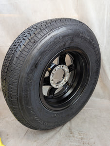 Tamarack ST225/75R15 Trailer Tire with Black Liger Aluminum Wheel - 6 on 5-1/2