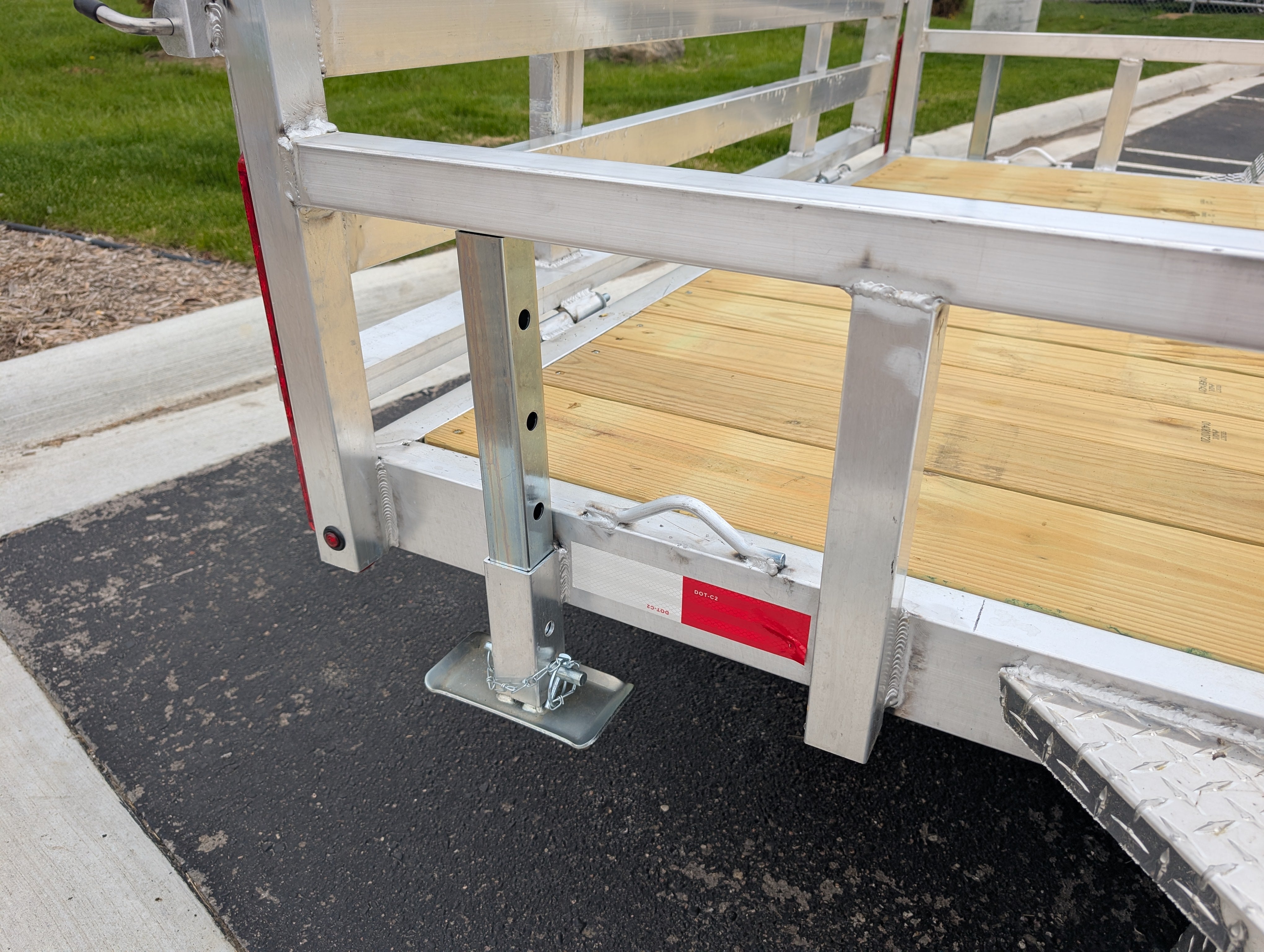 Silver Ox 7x16 Tandem Axle Aluminum Utility Trailer with Heavy Duty Package