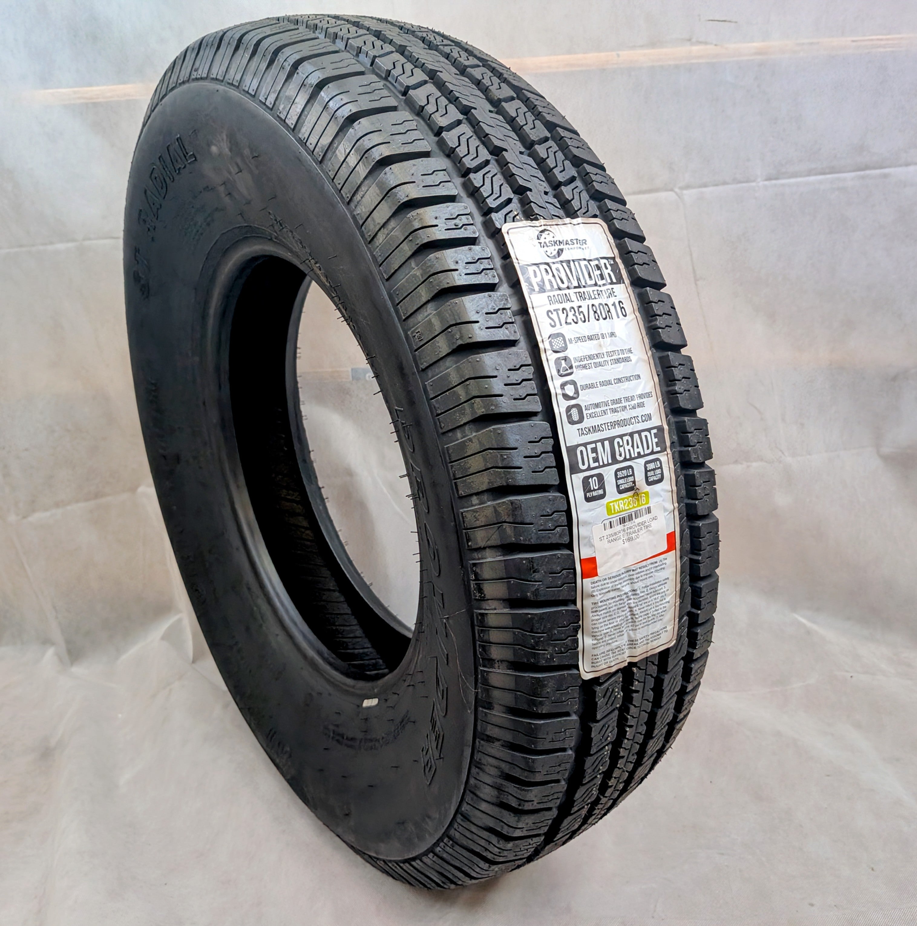 ST 235/80R16 Provider Load Range E Trailer Tire