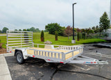 Silver Ox 7x14 Single Axle Aluminum Utility Trailer with ATV Side Ramps