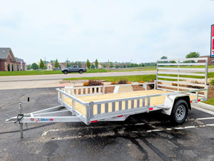 Silver Ox 7x14 Single Axle Aluminum Utility Trailer with ATV Side Ramps