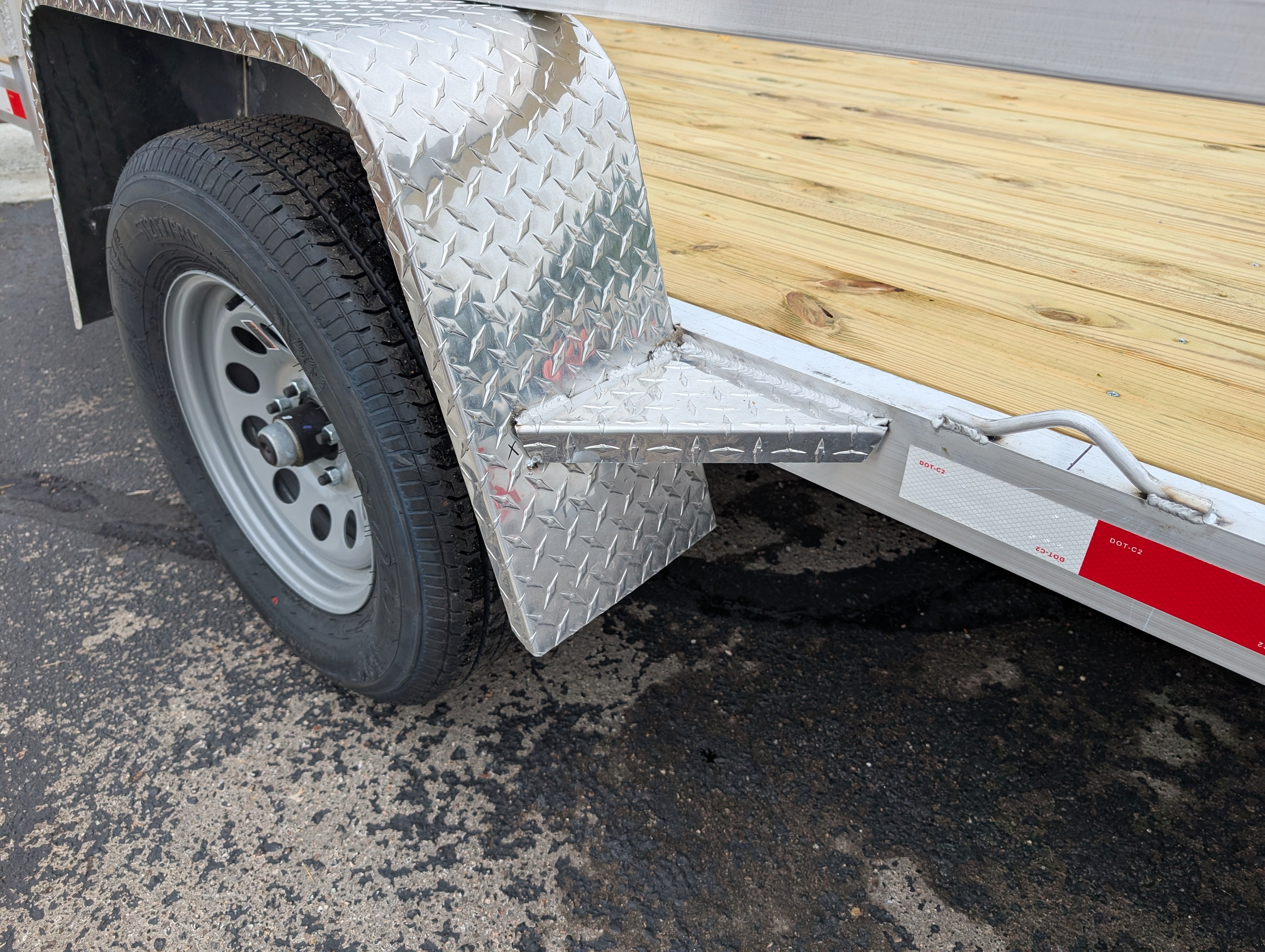 Silver Ox 7x14 Single Axle Aluminum Utility Trailer with ATV Side Ramps