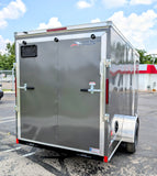 American Hauler 6x12 Enclosed Cargo Trailer w Ramp Door - Charcoal - Stock# 34552