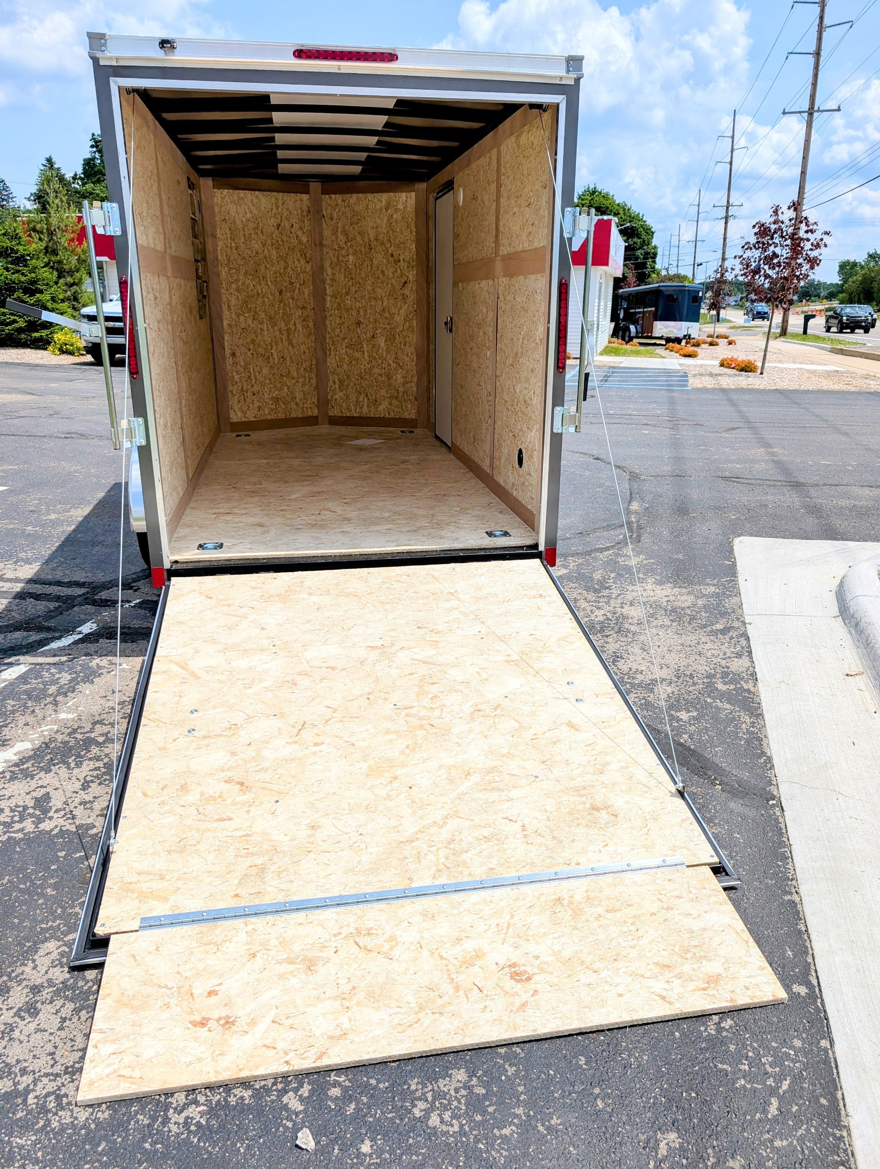 American Hauler 6x12 Enclosed Cargo Trailer w Ramp Door - Charcoal - Stock# 34552