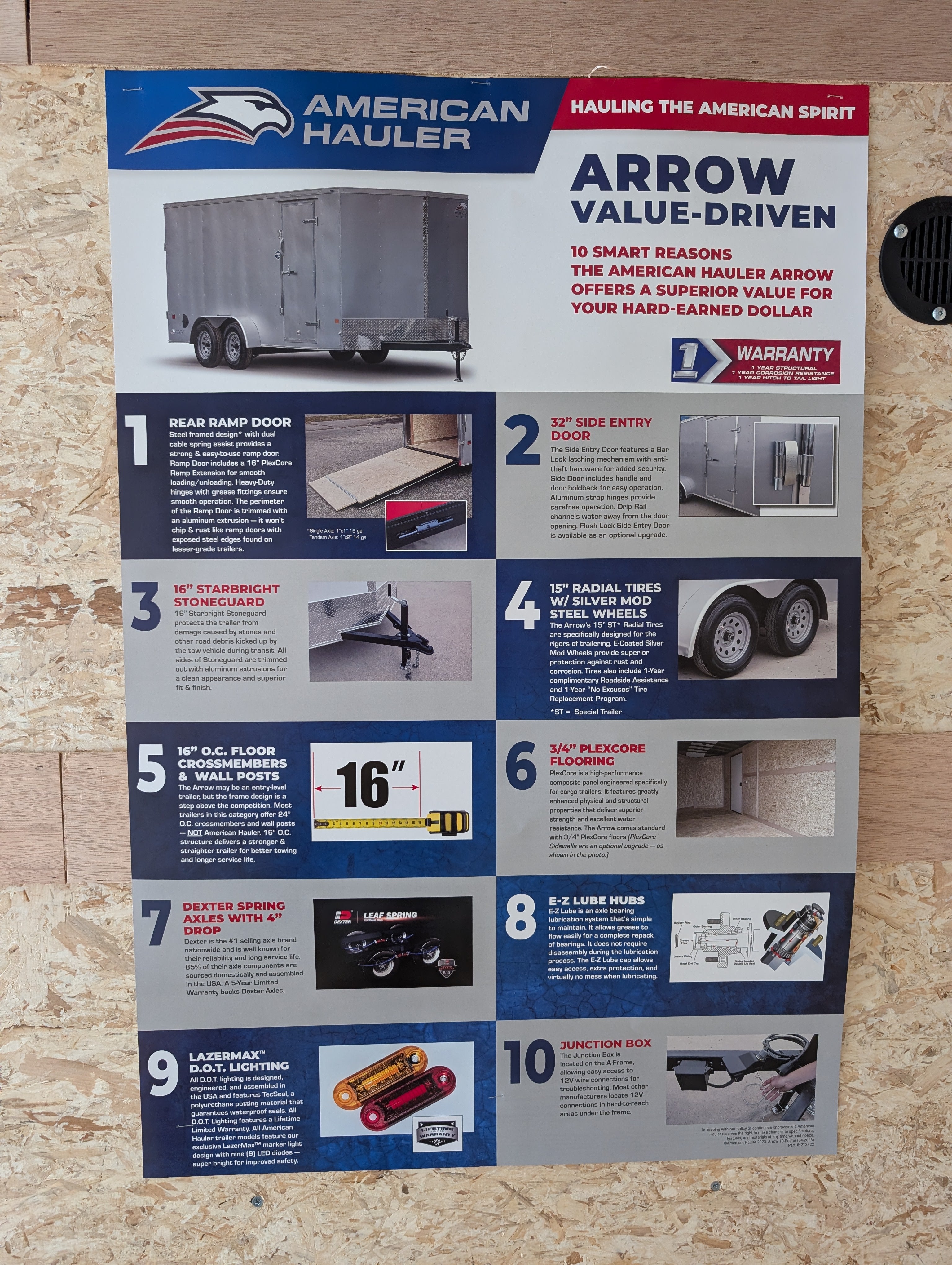 American Hauler 6x12 Enclosed Cargo Trailer w Ramp Door - Charcoal - Stock# 34552