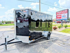 American Hauler 6x12 Enclosed Cargo Trailer w Ramp Door - Black - Stock# 33465