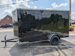 American Hauler 6x12 Enclosed Cargo Trailer w Ramp Door - Black - Stock# 33465
