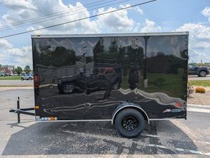 American Hauler 6x12 Enclosed Cargo Trailer w Ramp Door - Black - Stock# 33465