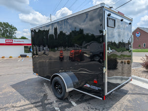 American Hauler 6x12 Enclosed Cargo Trailer w Ramp Door - Black - Stock# 33465