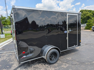 American Hauler 6x12 Enclosed Cargo Trailer w Ramp Door - Black - Stock# 33465