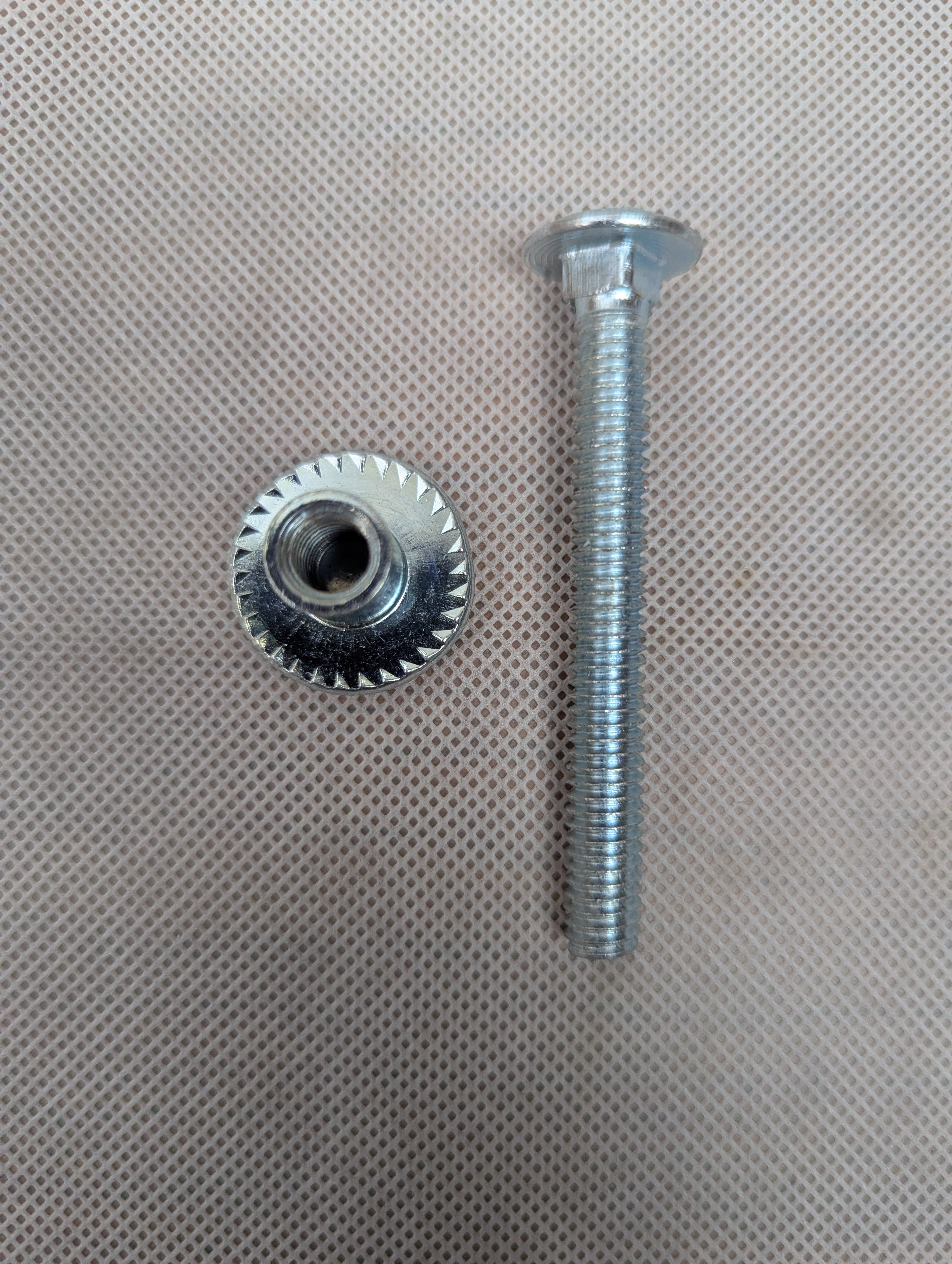 Carriage Bolt and Barrel for Multiple Trailer Uses
