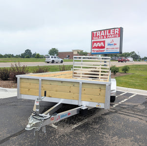 Silver Ox 7x16 Woodside Tandem Axle Aluminum Utility Trailer with Heavy Duty Package