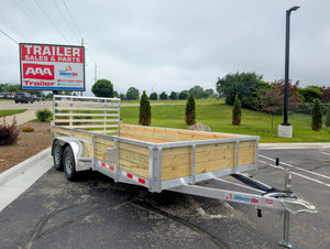 Silver Ox 7x16 Woodside Tandem Axle Aluminum Utility Trailer with Heavy Duty Package