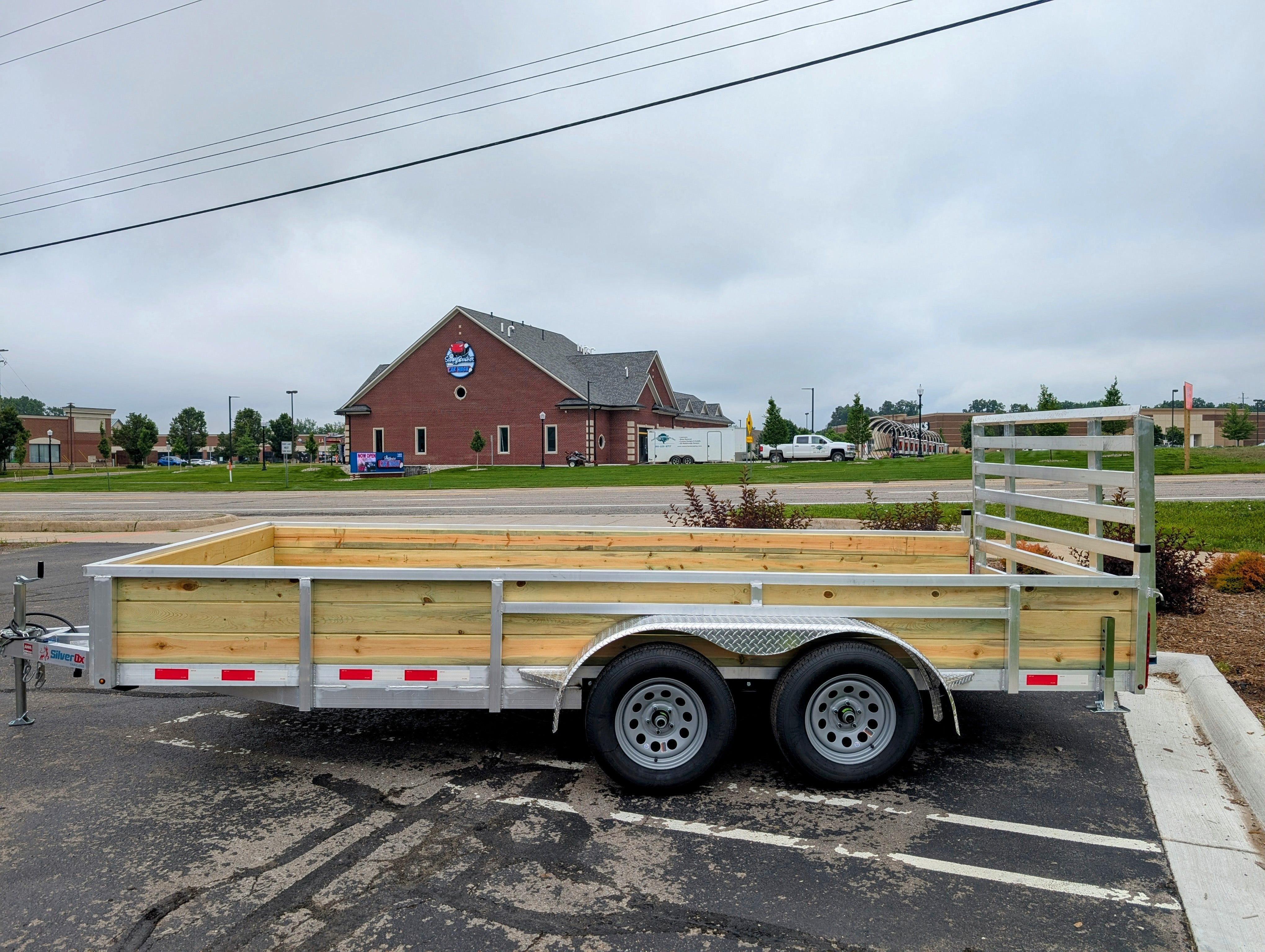 Silver Ox 7x16 Woodside Tandem Axle Aluminum Utility Trailer with Heavy Duty Package